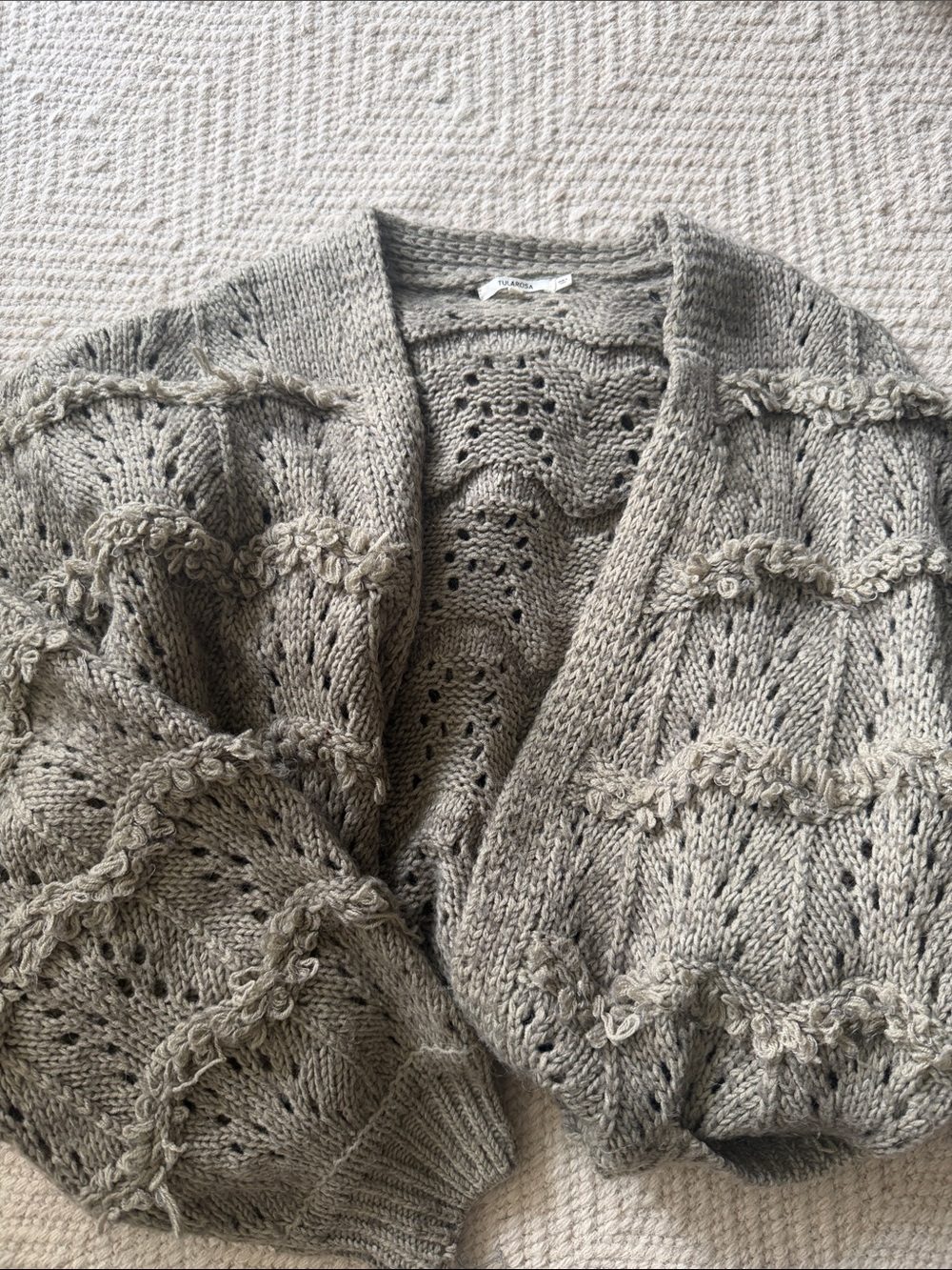 Cozy Chunky Knit Cardigan Sweater - Gray